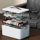 Ctime 3-tier Medicine Organizer - Portable Regular 3-tier  White