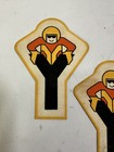  3  Vintage Fabric Motorcycle Stickers  y  1970 s