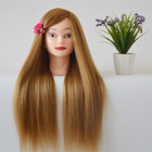 Doll Head For Hairstyles Mannequin Head With 100  Synthetic Long Hair Training