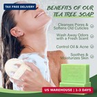 Tea Tree Oil Soap Bar For Face   Body Wash All Natural Organic Bath Soaps Acne H