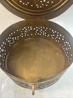 Vintage Brass Trinket   Jewelry   Accessory   Gold Metal Storage Box Fancy