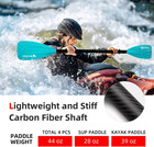 1 X 4 Section Carbon Fiber Sup Kayak Paddle