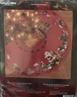 Bucilla Woodland Christmas Vtg Santa Deer Animals 42  Tree Skirt Kit Felt New