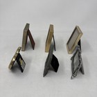 Lot Of 6 Vintage Small Mini Picture Frames Rectangle Heart Pewter Brass Gold