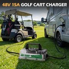 Premium 48v 15a Golf Cart Battery Charger For Club Car Ip67 3 Pin Round Plug