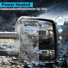 Pair Heated Manual Folding Telescoping Extended Towing Mirrors With Turn Signal