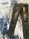 Ksubi Denim Collection Men   s Gray Distressed Slim Skinny Jeans Mid Rise