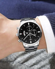 Men Watch Silver Stainless Steel Quartz Analog Quartz Classic Bracelet Business