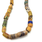 African Trade Beads Antique Sand Cast Glass Handmade Authentic Necklace Collect