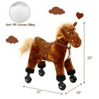Ride On Rocking Walking Horse Pony For Toddlers Kids With Wheels And Sounds