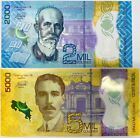 Costa Rica Set 2 Unc 2000 5000 Colones 2018 2020 P 281 282 Polymer