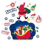 Santa Christmas Craft Kits  makes 48  Bulk  New Foam Christmas Sticker Craft