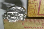 Skull   Crossbones Pin Vintage Collectible Old Military Biker Vest Hat Pinback