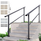 Diyhd Powder Coated Iron Black Stair Handrail For Outdoor indoor  Porch deck