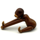 Vintage Kay Bojesen Wooden Monkey 8  Teak Denmark Signed Mid Century Modern Mcm