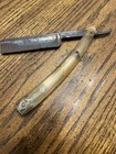 Vtg Antique Pearlduck Dubl Duck Soligen Germany Satinedge Straight Razor 
