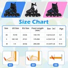 Adjustable Kids    Inline Skates Adjustable 4 Sizes Blade Roller W light-up Wheels