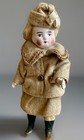 Antique Bisque Head Porcelain Miniature German Doll Dollhouse Doll