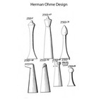 3 6  Herman Ohme Minimalist Chess Pieces Only Set- Weighted Golden Rosewood