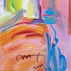 Peter Max  statue Of Liberty 2000  Framed Hand Signed Offset Lithograph Art