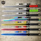 27  Ninja Sword Tactical Fixed Blade Machete W  2 Throwing Knife    Sheath Set