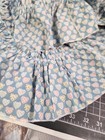 Vintage Ruffle Gathered Fabric Trim 6 Inch Baby Blue Hearts Floral  Sold By Yard