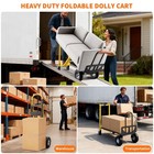 Folding Hand Truck  800 Lbs Heavy Duty Convertible Cart For Moving  Warehouse