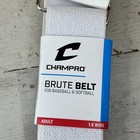 Champro 1 5    Wide White Brute Baseball Softball Belt Leather Tab Adjust 24   - 48   