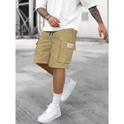 Mens Super Stretch Cargo Shorts Elastic Waist Multi Pocket Summer Beach Shorts