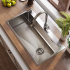 30 In  Drop-in undermount Single Bowl 16 Gauge Stainless Steel Kitchen Sink With