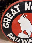 Original  great Northern Railroad    Porcelain  Sign