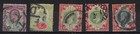 Great Britain  1902  Set King Edward Vii  5 Good High Values  Used  Ebgb110