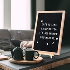 Tuffen Double Sided Felt Letter Board 16 x12  Changeable Wooden Message Board Us