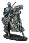 Ebros Medieval Jousting Suit Of Armor Knight On Cavalry Horse Statue 11 tall