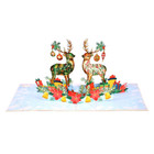 Deer Pop Up Christmas Card    Deer 3d Popup Greeting Cards 