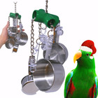 Bonka Bird Toys 1750 Christmas Clacker Green Large Durable Tug Pull Parrot Toy