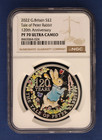 2022 Silver Proof 1oz   2 Coin  peter Rabbit  Ngc Graded Pf70 With Case   Coa