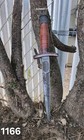 Handmade Ww2 Double-edge V42 Military Knife Dagger Knife Leather Stacked Handle