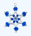 Blue Starfires Christmas Ornament Bead Kit  3-7 8  High  Makes 5