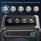 3 Mics Karaoke Machine bluetooth Speaker W  Rgb Lights  Portable Party Pa System
