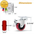 2 Inch Swivel Caster Wheels Set Of 4 With 400 Lbs Loads  Heavy Duty Plate Caster