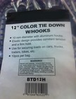 100 Pc 12  Heavy Duty Bungee Cords12 Inch Thick Tie Downs W hooks Cal-hawk Brand