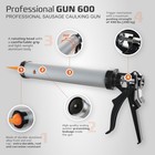 Professional Gun 600 Sausage Caulk Gun 20 Oz  - Manual Polyurethane   Silicone G