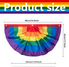 6pcs Rainbow Pride Bunting Flag  3 X1 5 Ft Rainbow Pleated Fan Flag Banner Rainb