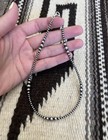14    3-6 Mm Graduated  navajo Style  Sterling Pearls