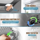 Washing Machine 20lbs Full-automatic Portable Washer With Drain Pump Glass Cover