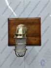 Rare Antique Brass Ship Sconce Light Set Of Two Satin Finish White Glass Replica