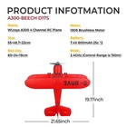 Wltoys Beechcraft D-17 A300 Brushless Rc Plane With Lights And 2 Batteries  red 