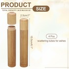 4pcs Wooden Scattering Urn 2  X 1  Cremation Tube With Lid Keepsake Urn