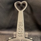 Wilton Cast Iron Trivet 1829 Heart Scroll Pattern Mid Century Folk Art